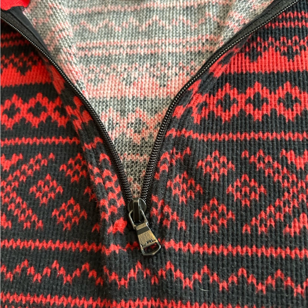 Lauren Ralph Lauren Active Nordic Waffle Knit Thermal 1/4 Zip Pullover Small - Picture 7 of 13